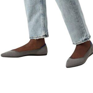 Rothy's The Point Flats Shoes Women 8 Cloud Grey Classic Comfortable Lightweight
